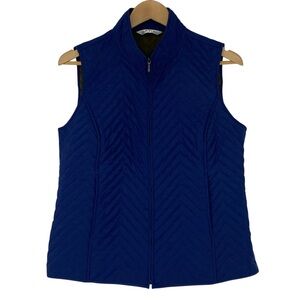 Orvis Women's Blue Puffer Vest with Pockets Sz Large